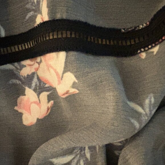 Lug Von Siga Maxi Blue w/ Pink Floral Dress - Size 42FR/US10 - Picture 9 of 16